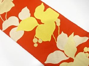 草の実模様織り出し名古屋帯